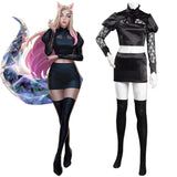 League Of Legends LOL KDA The Baddest Halloween Carnival Suit Fox Ahri The Nine-Tailed Cosplay Costume Women Skirt Outfit