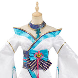 League Of Legends LOL Halloween Carnival Suit Fox Ahri The Nine-Tailed Fox Cosplay Costume Women Kimono Dress Outfit