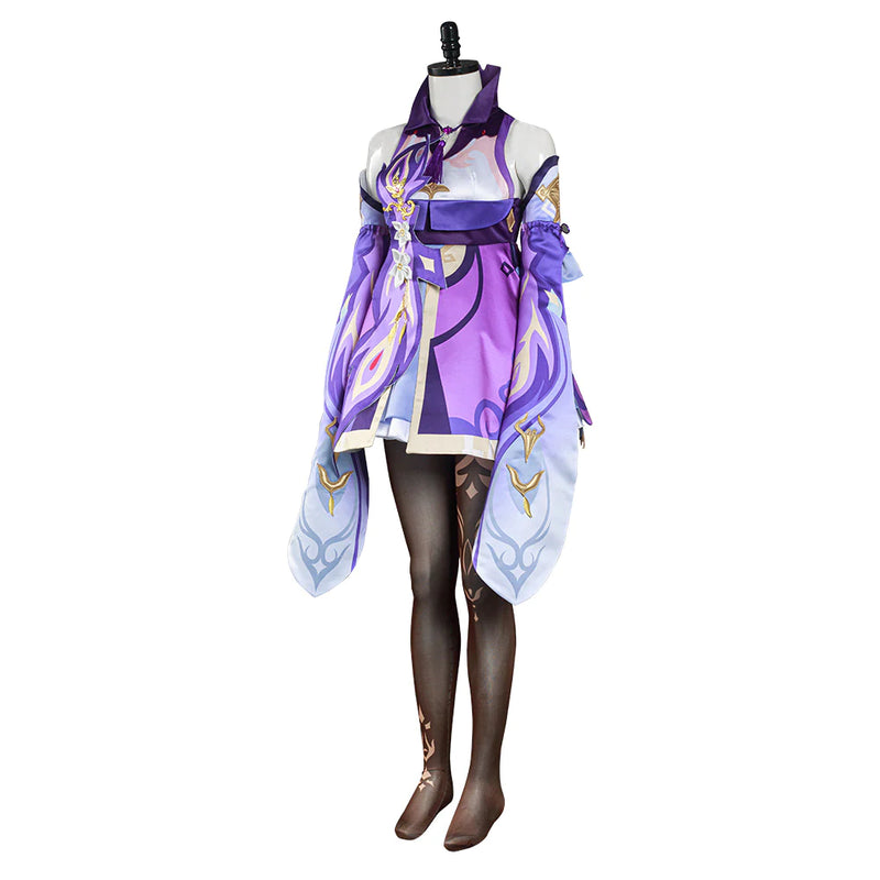 Keqing Game Genshin Impact Cosplay Costume Dress Outfits