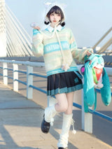 Hatsune Miku Collab Striped Pattern Sweater