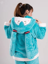 Hatsune Miku Winter Pajama Super Long Ponytails Hood Sleepwear