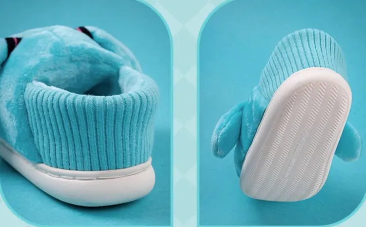 Hatsune Miku Fuzzy Flannel Winter Slippers Size 38-45