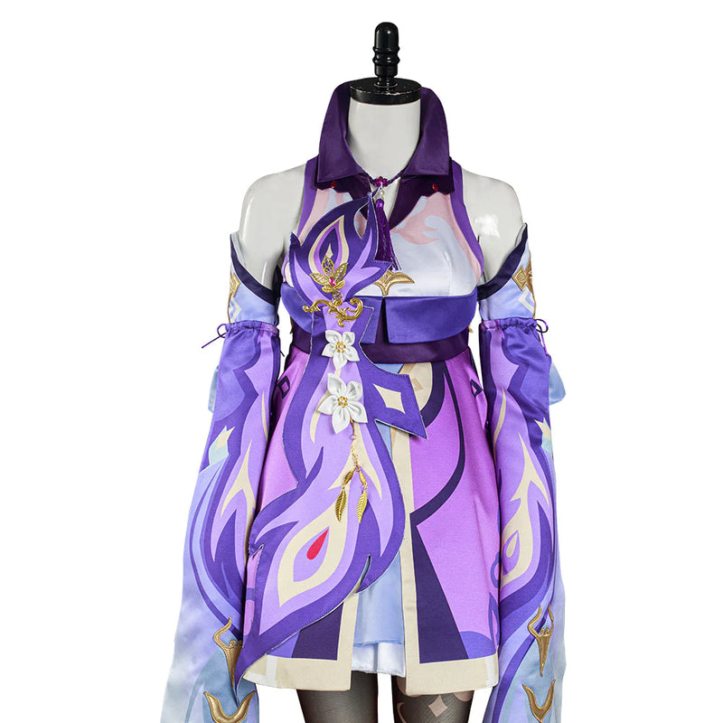 Keqing Game Genshin Impact Cosplay Costume Dress Outfits