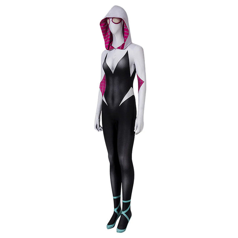 Spider-Man: Into The Spider-Verse Gwen Stacy Cosplay Costume Jumpsuit Outfits Halloween Carnival Suit