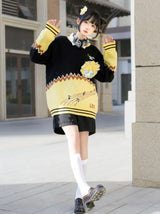 Hatsune Miku Collab Kagamine Len Colorblock Design Sweater