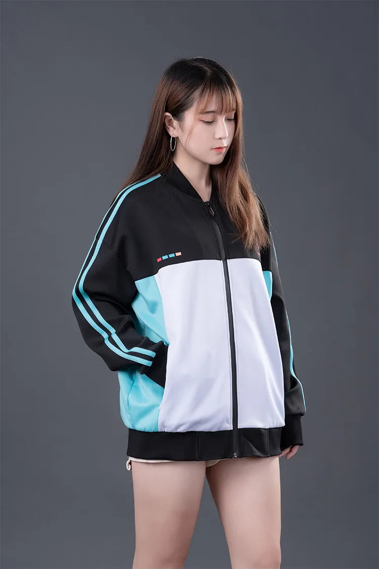 Hatsune Miku "Heart of Esports" Unisex Cyberpunk Black Jacket