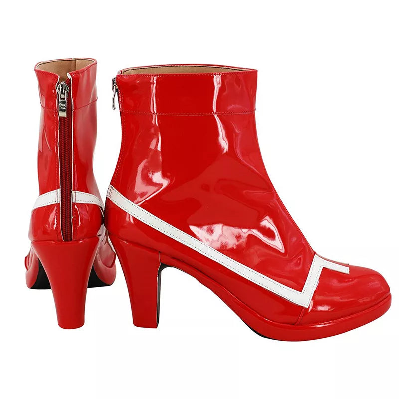 DARLING In The FRANXX 02 Zero Two Red Suit High Heel Cosplay Shoes Boots