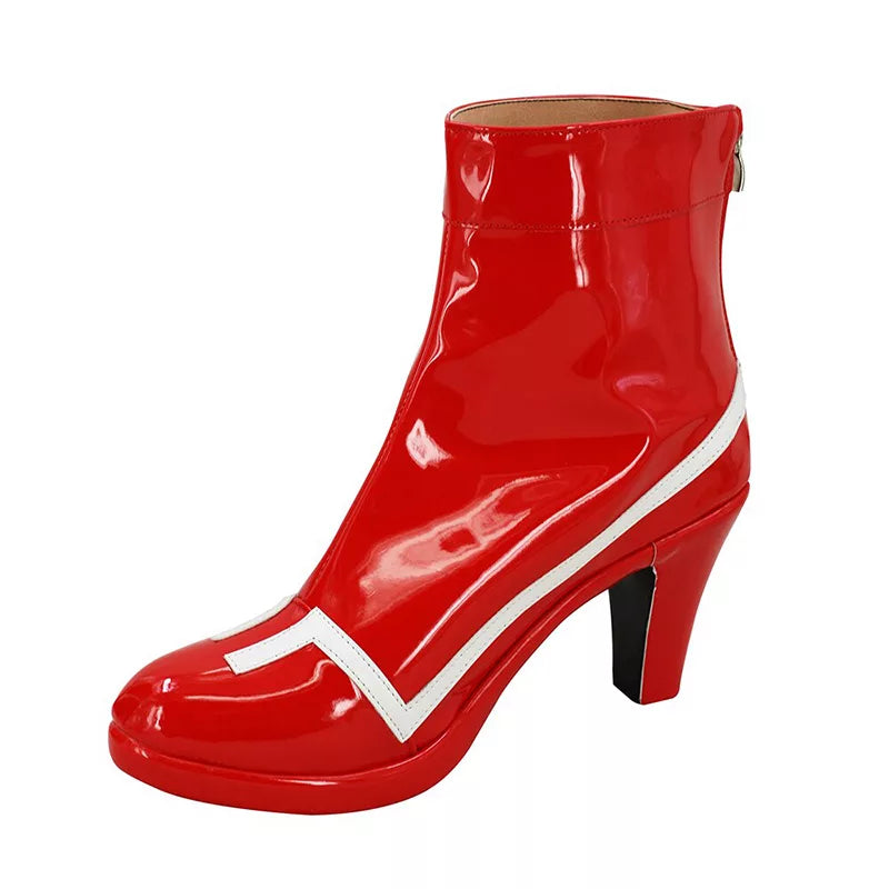 DARLING In The FRANXX 02 Zero Two Red Suit High Heel Cosplay Shoes Boots