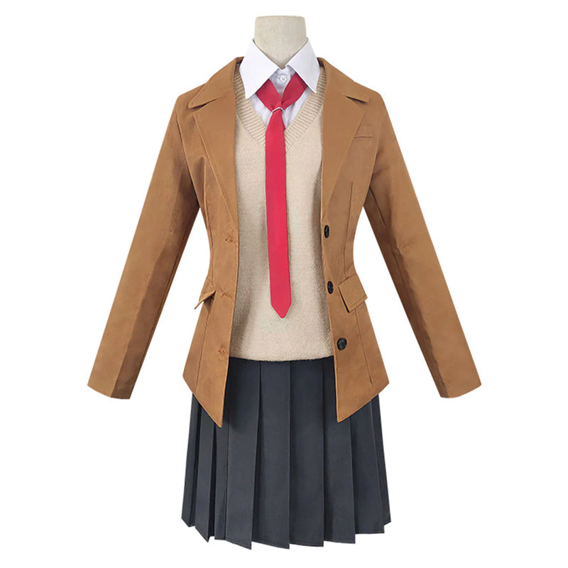 Seishun Buta Yarou Rascal Does Not Dream of Bunny Girl Senpai Sakurajima Mai Cosplay Costume School Uniform Skirt Outfit