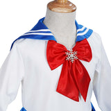 Sailor Moon Kids Girls Blue Dresses Outfits Cosplay Costume Halloween Carnival Suit