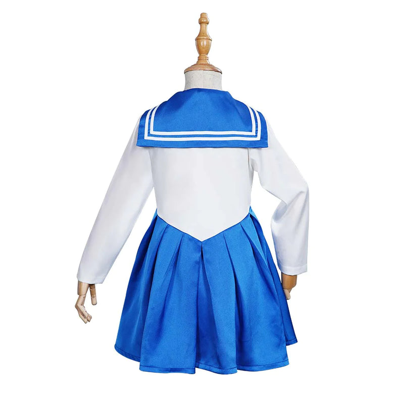 Sailor Moon Kids Girls Blue Dresses Outfits Cosplay Costume Halloween Carnival Suit