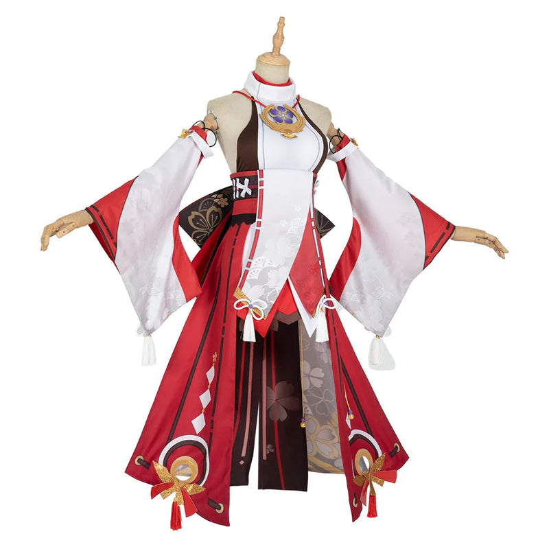 Yae Miko Game Genshin Impact Cosplay Costume Dress Outfits