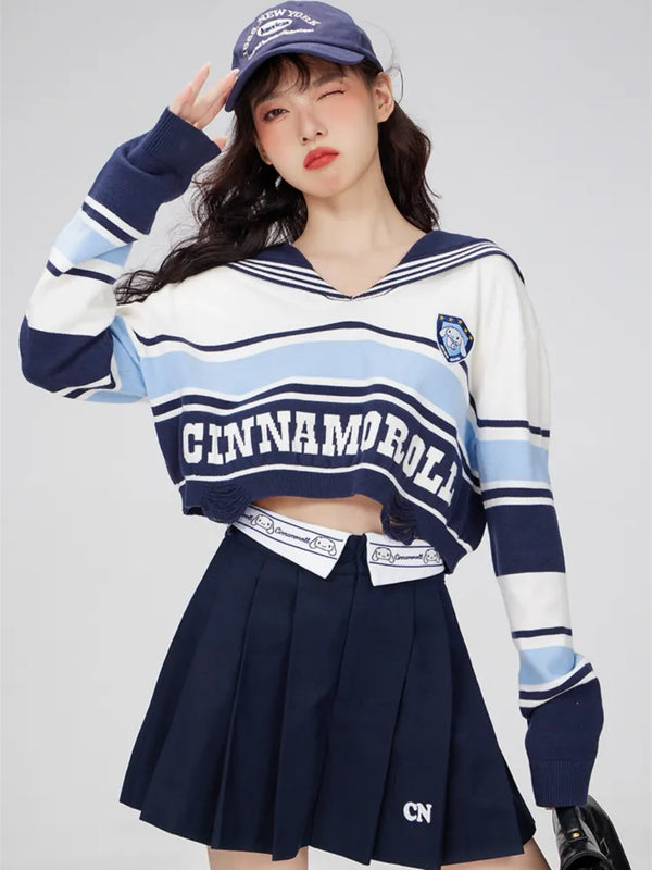 Cinnamoroll Sailor Collar Knitted Top