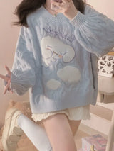 Cinnamoroll Blue V-neck Sweater