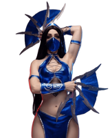 Mortal Kombat Kitana Cosplay Costume Outfits Halloween Carnival Suit