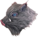 Demon Slayer: Kimetsu No Yaiba Hashibira Inosuke Cosplay Boar Pig Mask Hood Headwear Prop