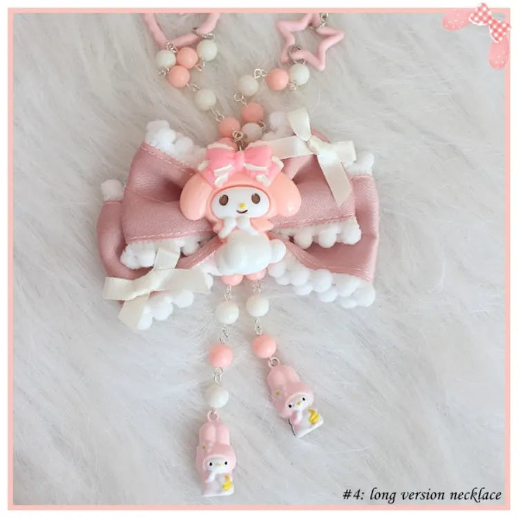 Inspired My Melody Hairclip/KC/Necklace/Choker/Wristcuffs