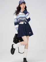 Cinnamoroll Sailor Collar Knitted Top