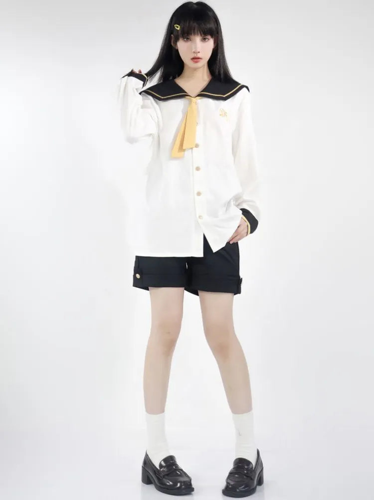 Kagamine Len Sailor Collar White Shirt with Free Tie