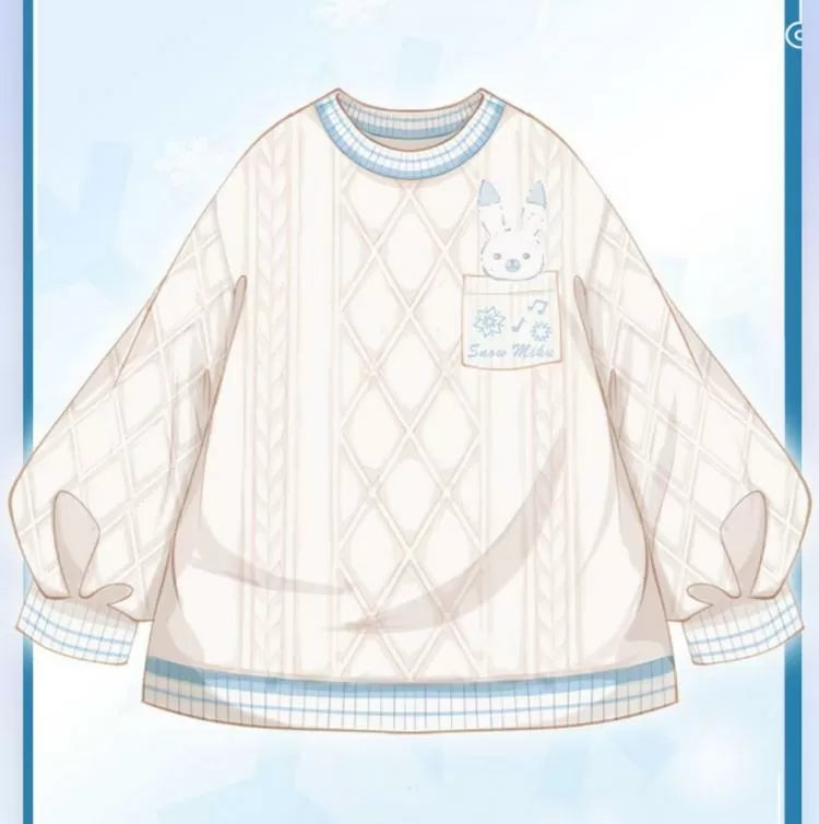 White Rabbit Yukine Sweater Hatsune Miku Collaboration