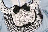 Little Twin Stars Bowknot Details Ruffle Trim Short Sleeves Lolita OP Color Blue