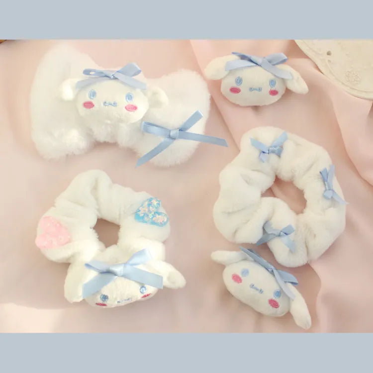 Cinnamoroll Inspired Bowknot Fluffy Hair Rings/Hairclip/Brooch