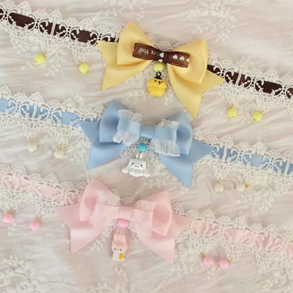 My Melody/Pom Pom Purin/Cinnamoroll Inspired Lace Bowknot Choker