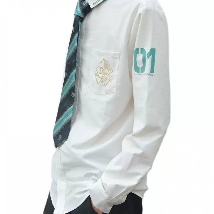 Hatsune Miku White Male Shirt Hatsune Miku Collaboration