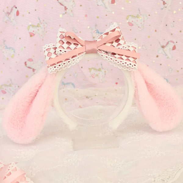 Pink Lace Bowknot Inspired My Melody Ears Sweet