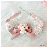 Inspired My Melody Hairclip/KC/Necklace/Choker/Wristcuffs