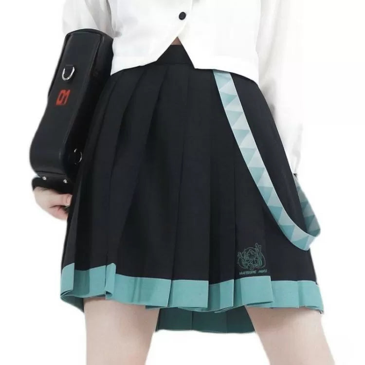 Black Pleated Hatsune Miku Skirt